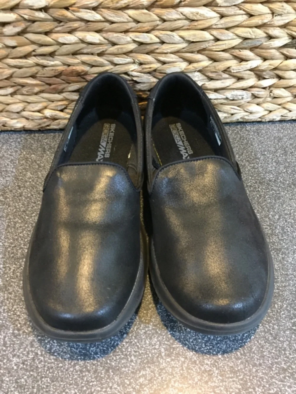 Skechers black slip